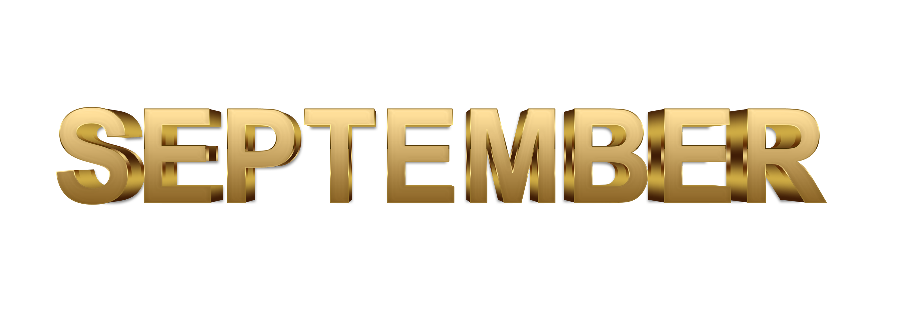 September word png, September png,  word September gold text typography PNG images free